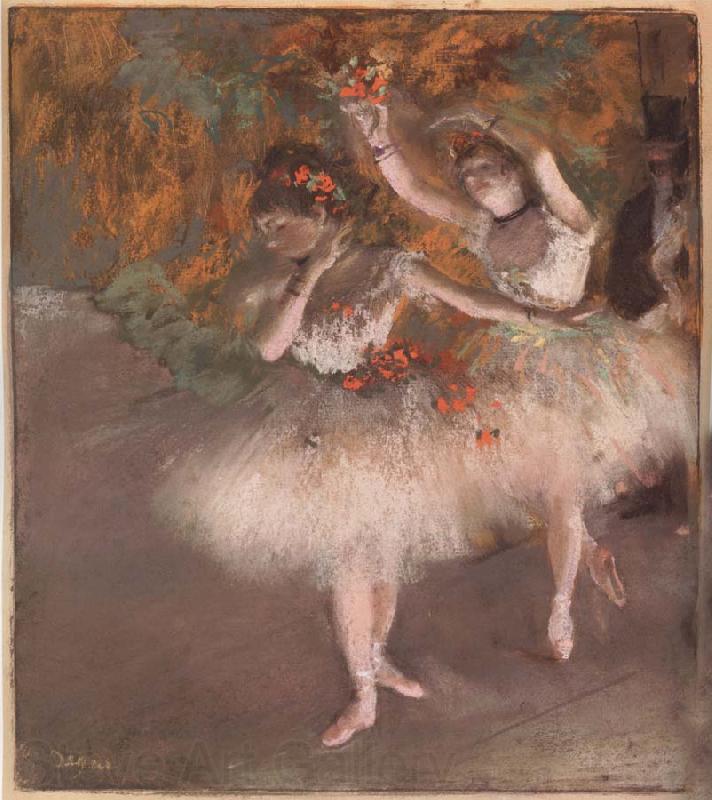 Edgar Degas Two Dancers entering the Stage Spain oil painting art